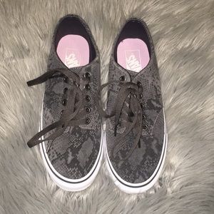 Grey Snake Skin Vans
